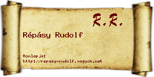 Répásy Rudolf névjegykártya